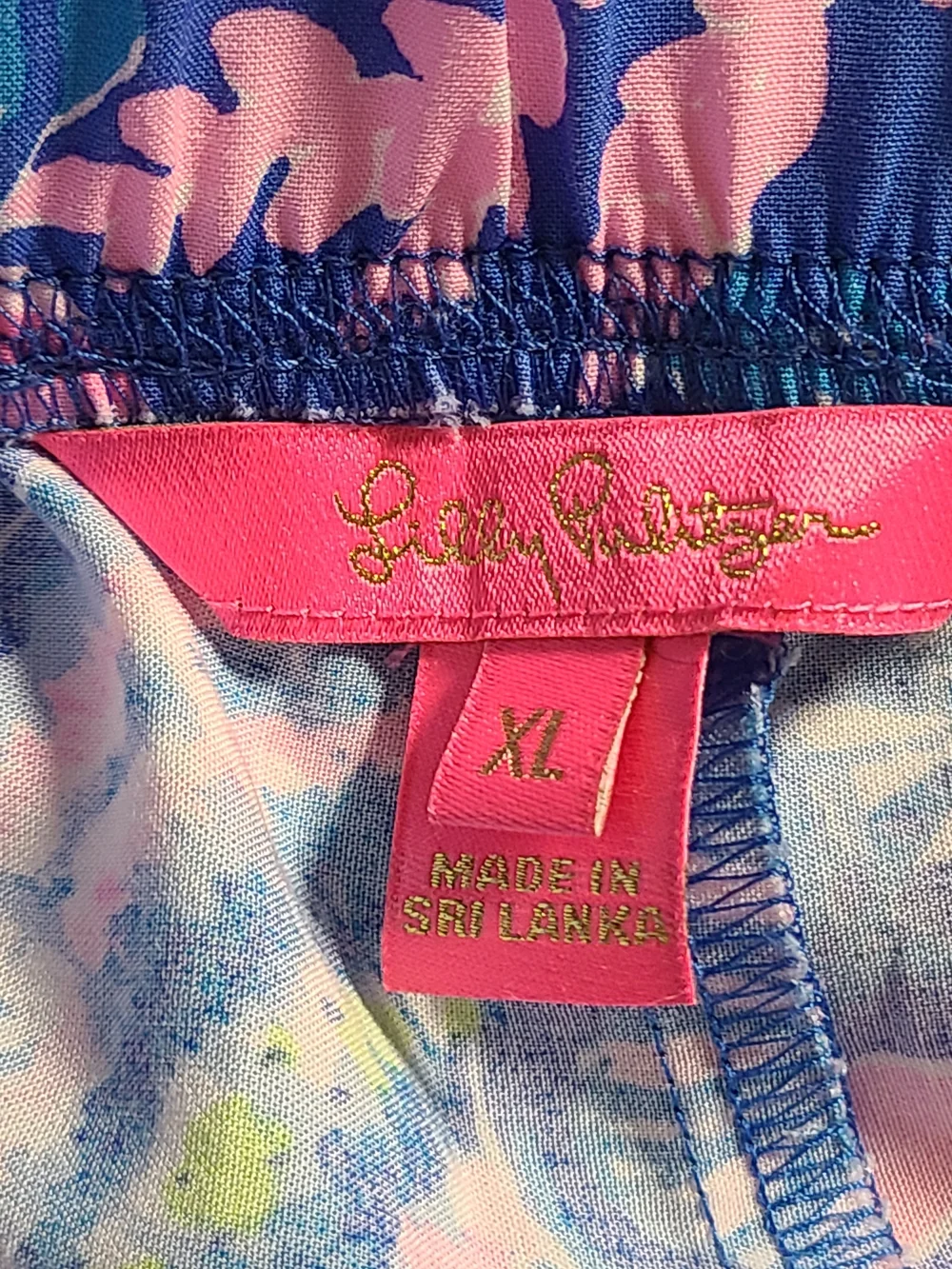 Lilly Pultizer Bal Harbour  Women’s Palazzo Pants Blue Tang Seaside EUC XL - Picture 4 of 10